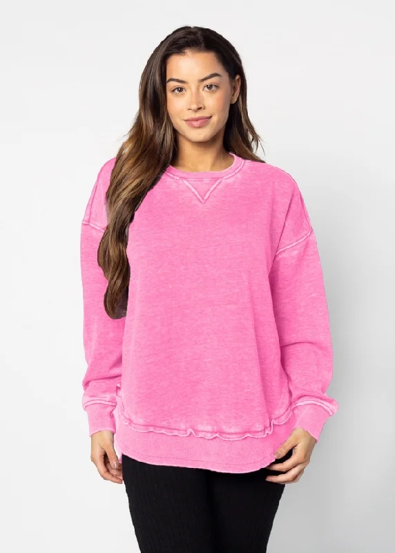 Campus Pullover - Bubblegum Flare Sleeve Stylish