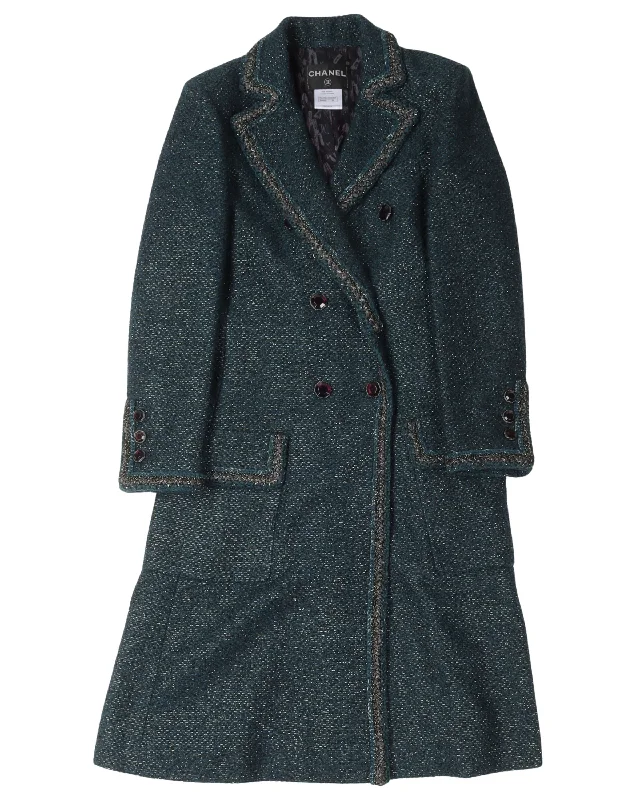 FW12 Tweed Double Breasted Coat Hooded Puffer Anorak