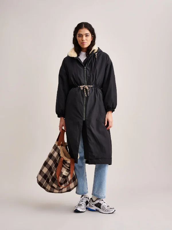 Coat Hosfo F P1466 Navy Embroidered Kimono Coat