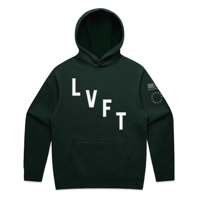 Crew Pullover Hoodie - Pine Green Cashmere Luxurious Pullover