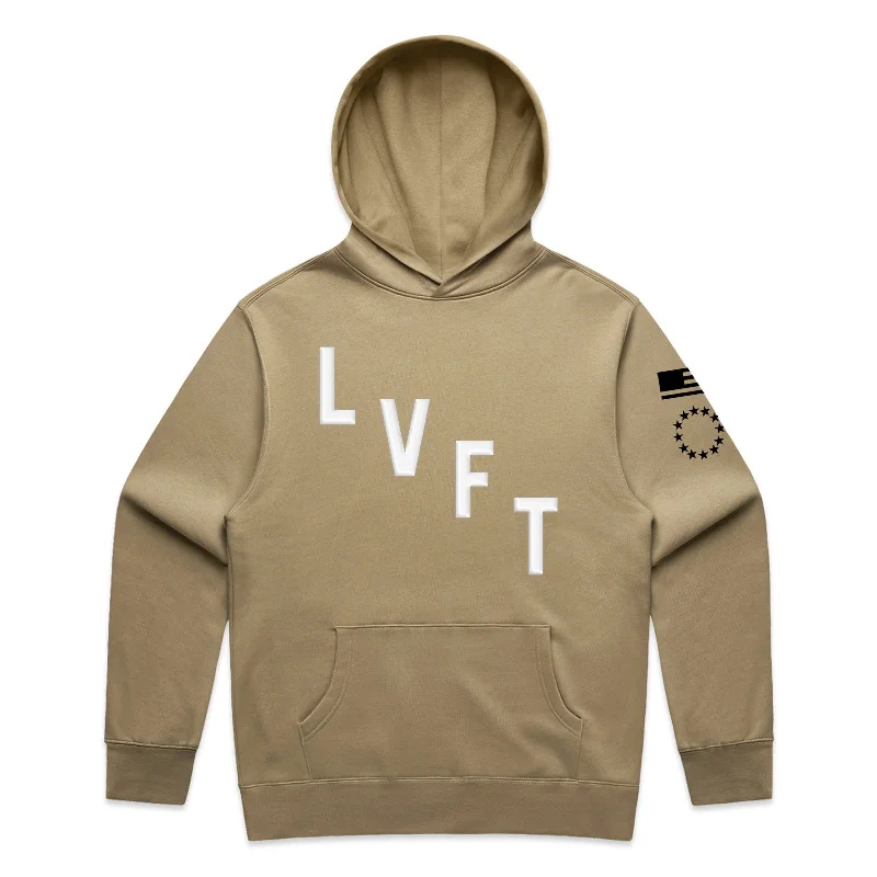 Crew Pullover Hoodie - Sand Fleece Warm Pullover
