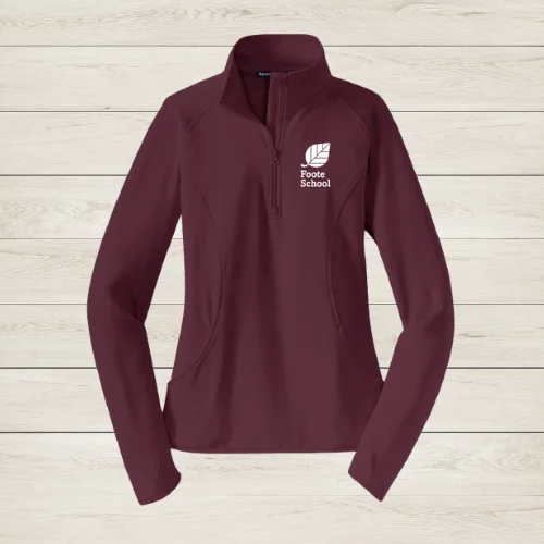 Ladies Foote 1/4 Zip Pullover Gathered Sleeve Pullover