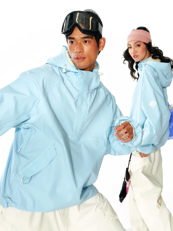 LITAN Sky Blue Soft Shell Pullover - Unisex Slouchy Comfort Pullover