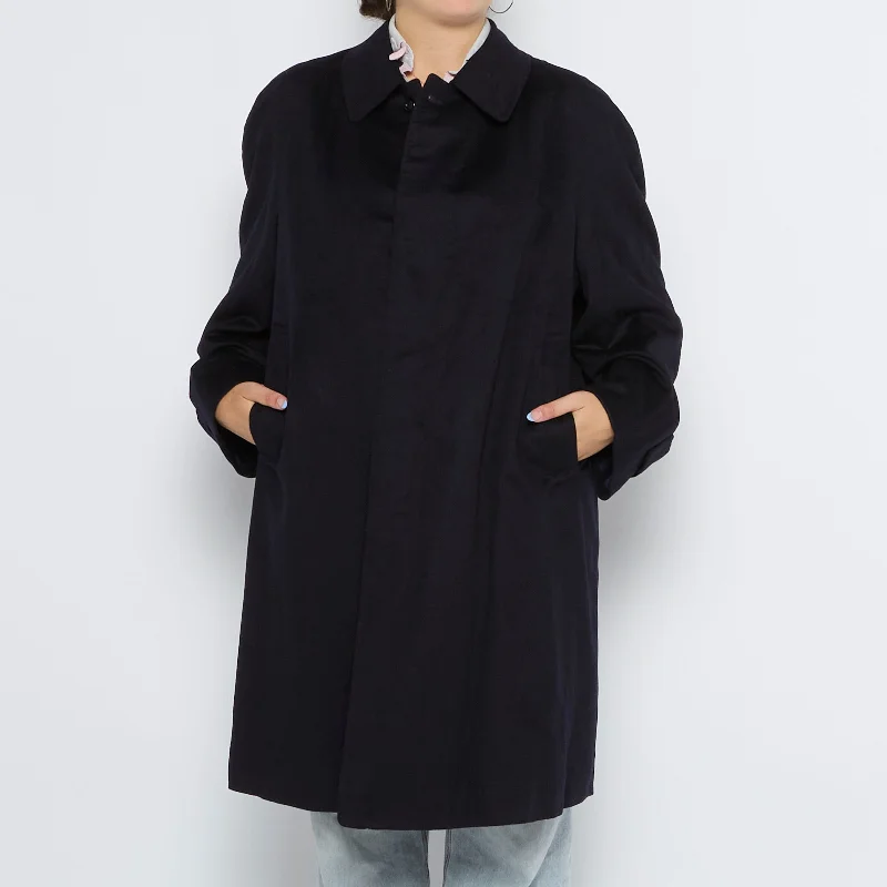 Wool Mix 3/4 Coat - XL High-Collar Puffer Coat