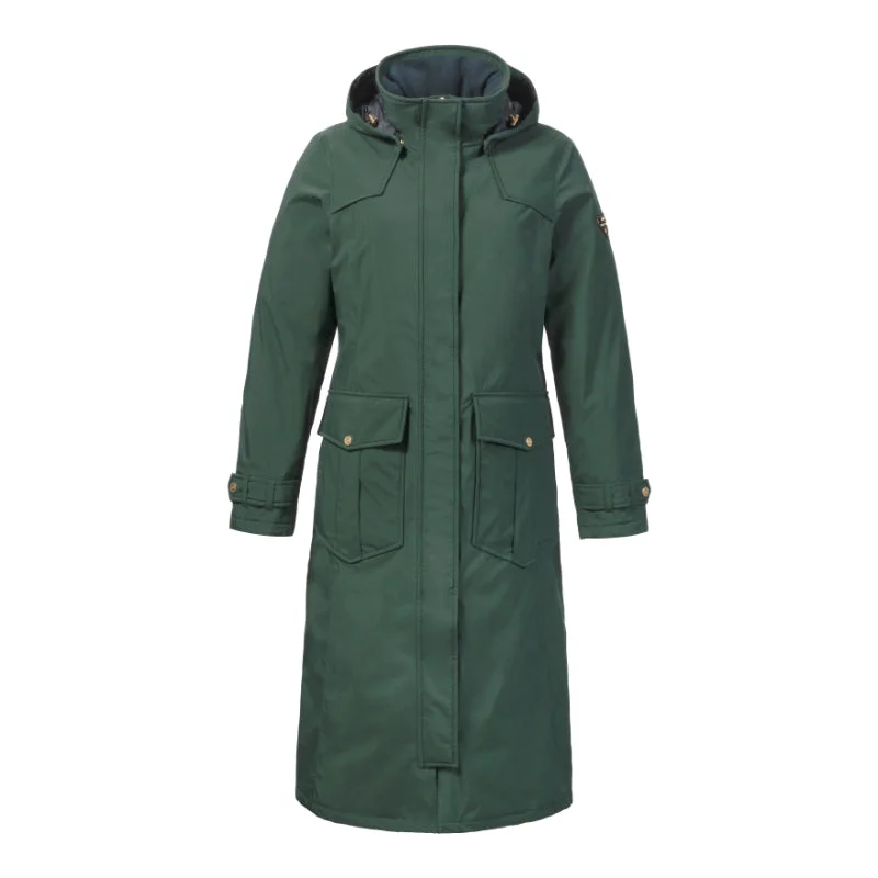 Musto x Fairfax & Favor Odyssey Primaloft Ladies Waterpoof Coat - Darkest Spruce Buttoned Peplum Coat