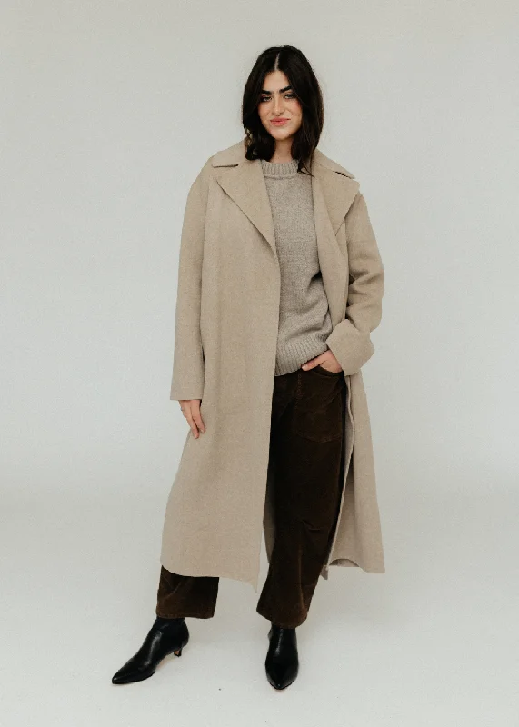 Nili Lotan Jarel Wrap Coat Puff Sleeve Overcoat