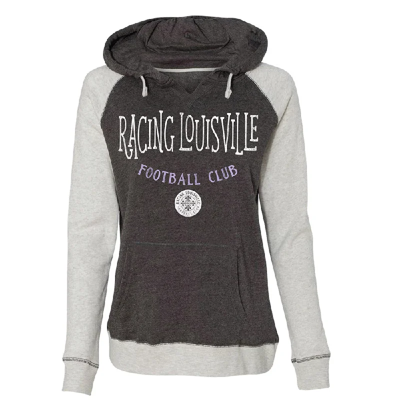 Racing Louisville FC Women's Raglan Pullover Hood Crew Neck Wool