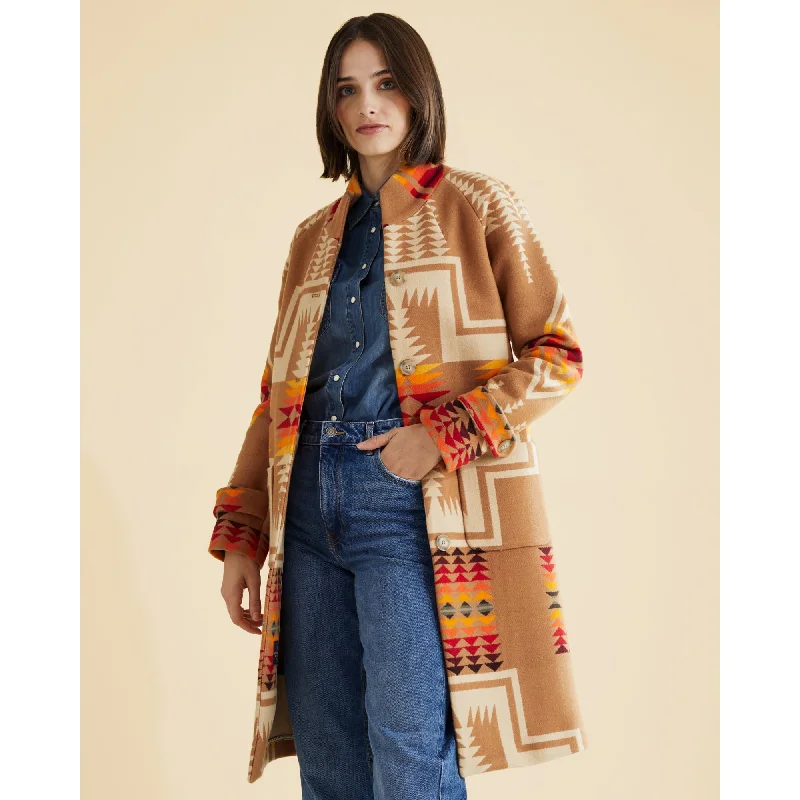 Pendleton Women's Harding Archive Blanket Coat Minimalist Wool Duster