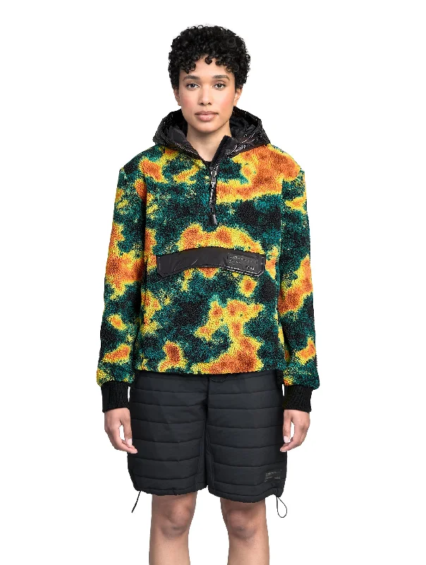 Roche Women's Hybrid Berber Pullover Hoodie Zipper Front Cardigan