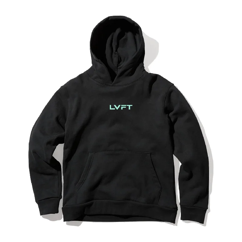 Slate Pullover Hoodie - Black / Mint Bell Sleeve Stylish