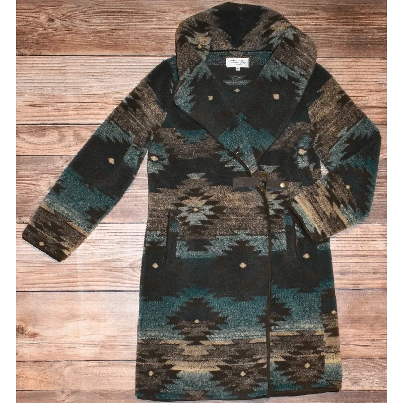 Tasha Polizzi Women's Aztec Mountaineer Coat Structured Wool Blazer