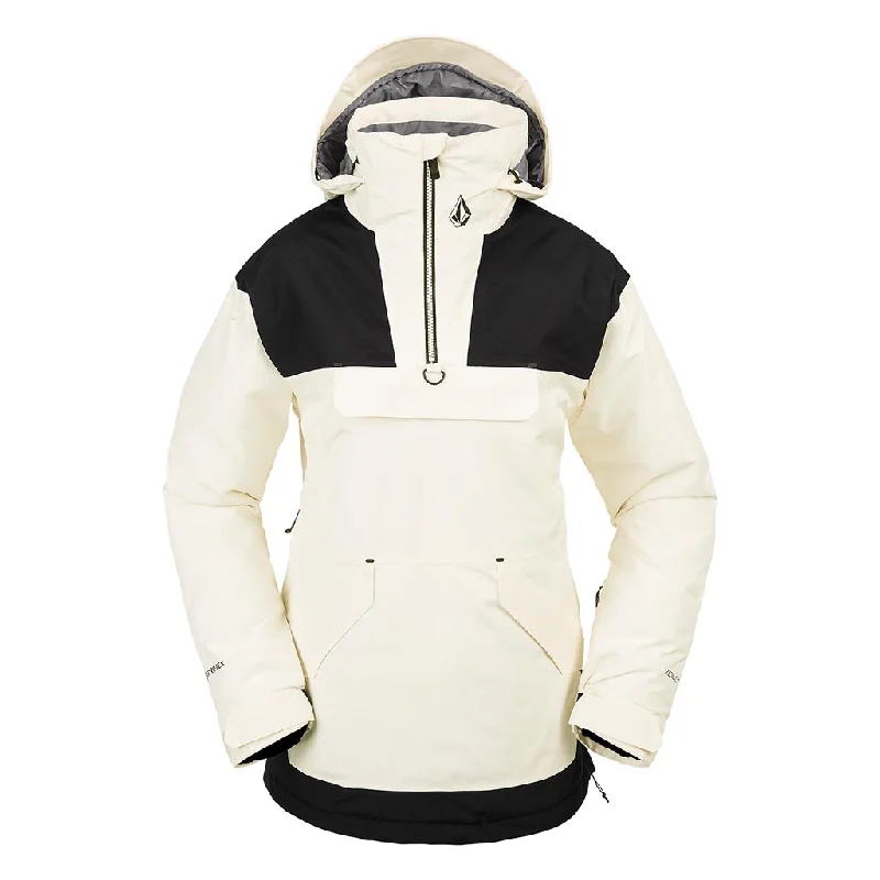 Volcom 2024 Womens Fern Insulated Gore-Tex Pullover - Moonbeam Seamless Knit Pullover