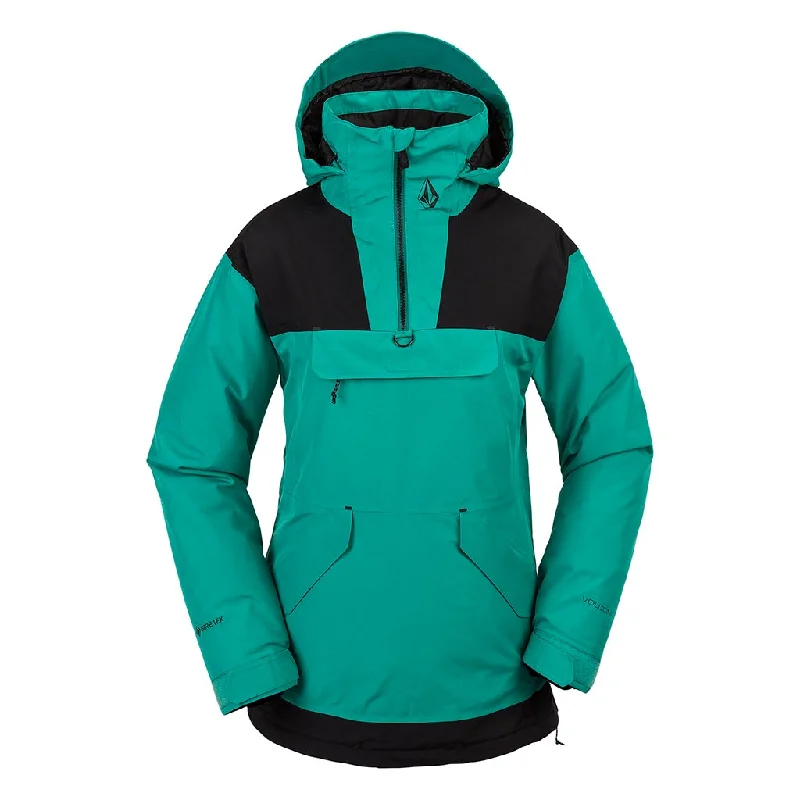 Volcom 2024 Womens Fern Insulated Gore-Tex Pullover - Vibrant Green Short Sleeve Top