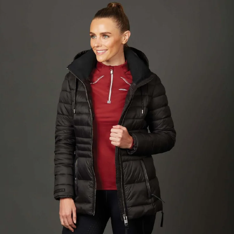 WeatherBeeta Harper Quilted Coat Fuzzy Sherpa Pullover