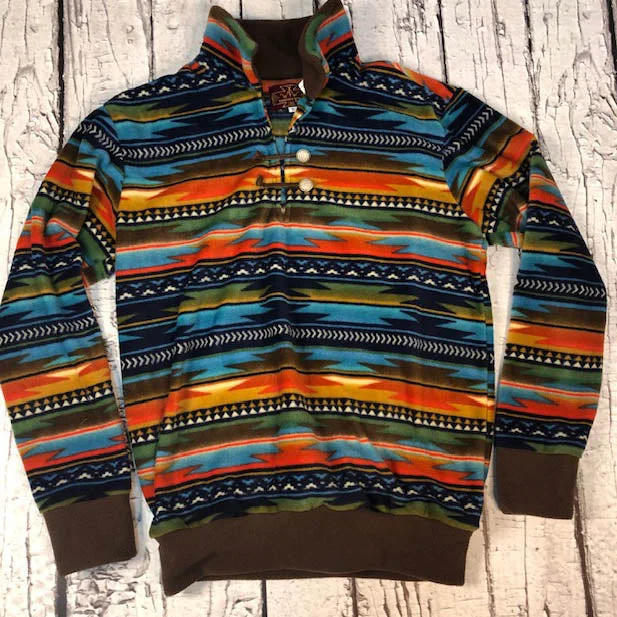 Western Wits Women's Serape Sunset Pullover Solo Sleeve Pullover