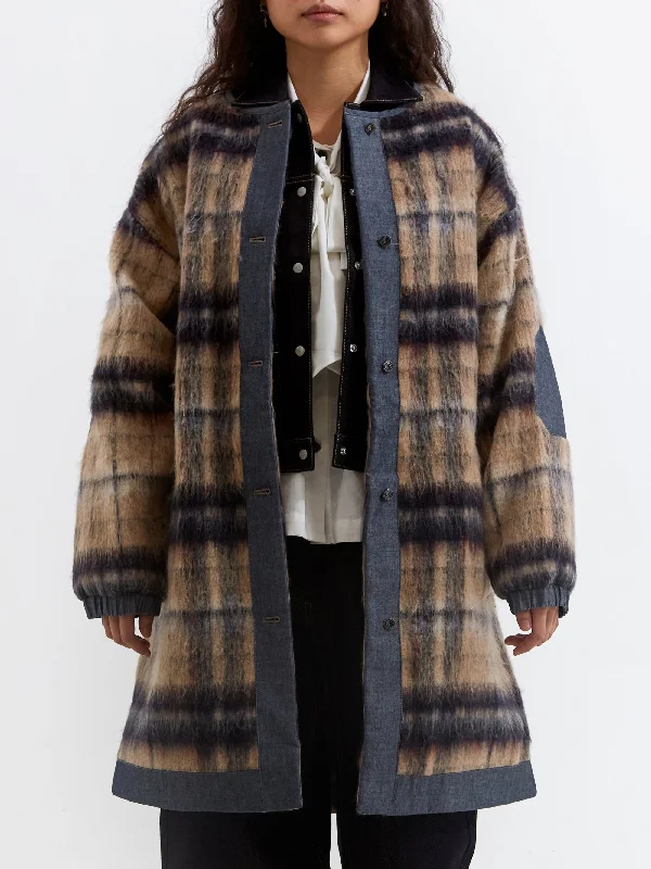 W'menswear Rally Coat - Beige Casual Open-Front Coat