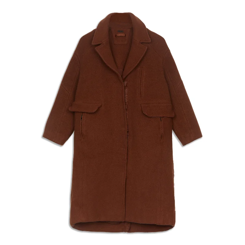 Wool Long Coat - Resale Quilted Hybrid Jacket