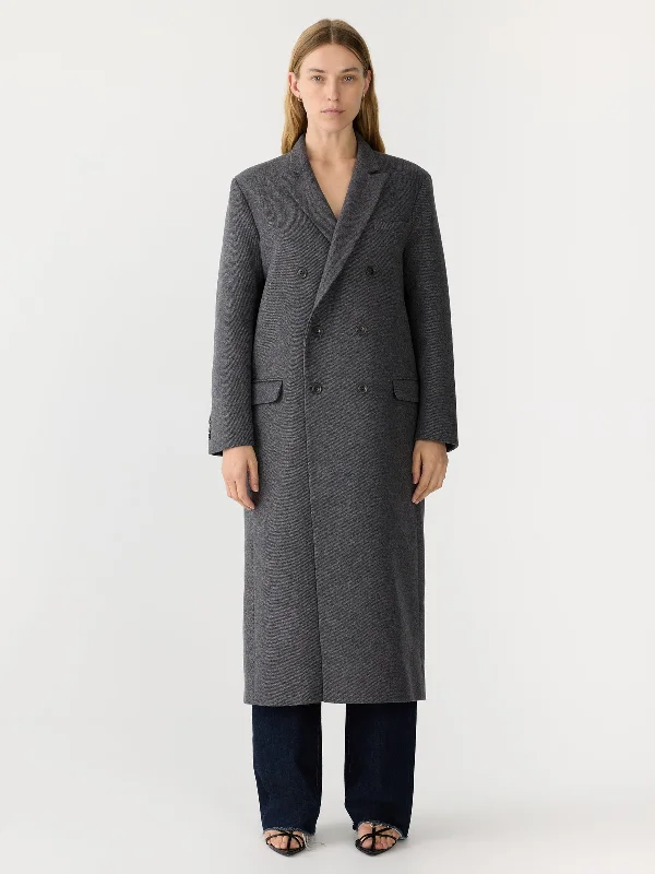 wool longerline coat Elegant Wool Jacket