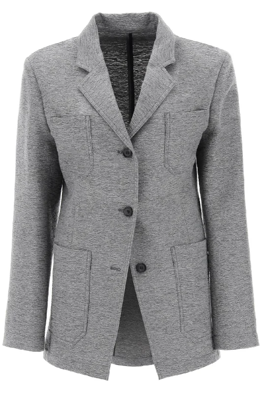 Deconstructed Single-breasted Blazer  - Grigio Women's Vintage Suit