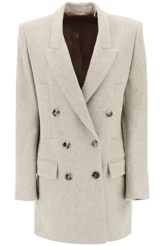 Floyd Wool Crepe Blazer  - Beige Women's Luxurious Jacket