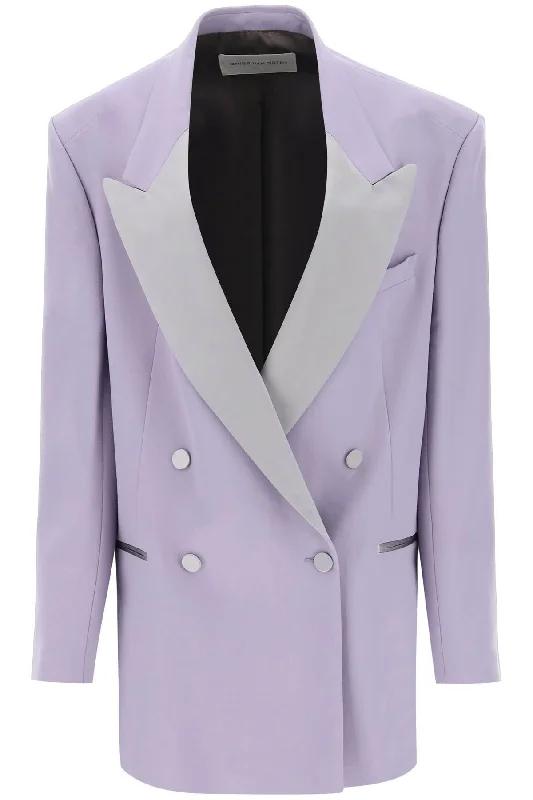Bliss Tux Double-breasted Tuxedo Blazer  - Viola Women's Unique Blazer