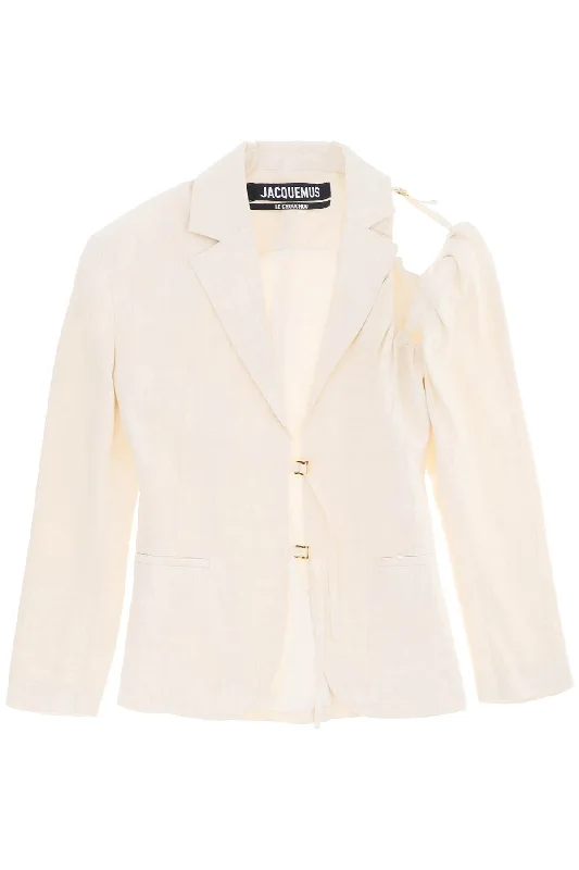 'la Veste Galliga' Single-breasted Blazer  - Bianco High-End Women's Suit