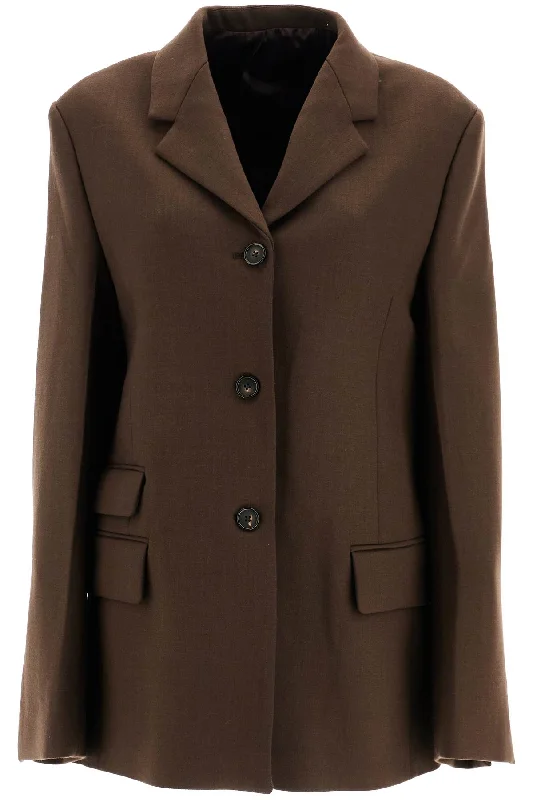 Straight Three-button Blazer  - Brown Women's Advanced Suit
