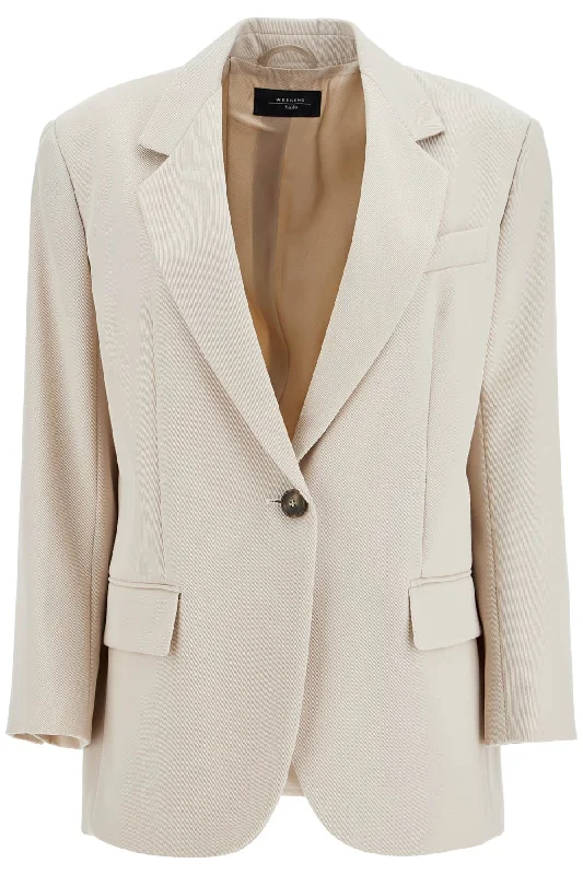 Single-breasted Cavalry Blazer  - Beige Milan Custom Blazer