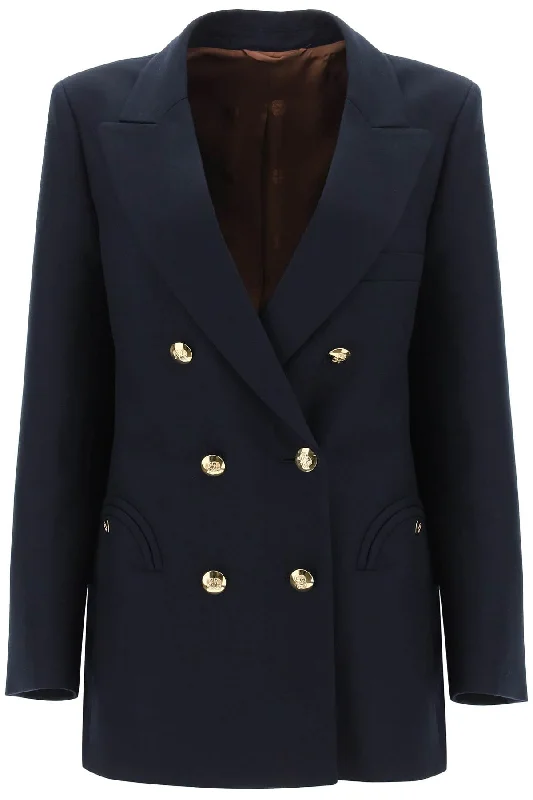 Everynight Alcanara Double-breasted Blazer  - Blue Spring Women's Coat