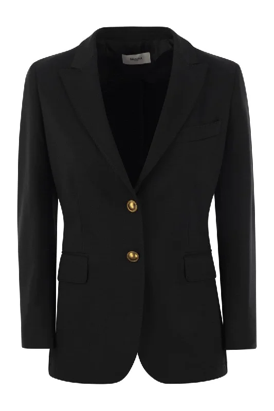 ANGELICA - Milano Stitch Two-Button Blazer High-End Women's Suit