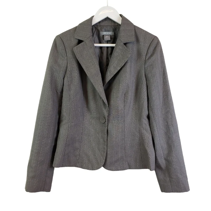 Ann Taylor Pinstripe One Button Blazer Size 2 Silk Women's Blazer