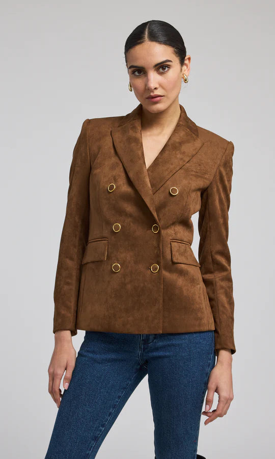 Arielle Vegan Suede Blazer Women's Denim Suit