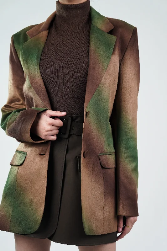 Autumn Crush Oversized Blazer Women's Leather Blazer