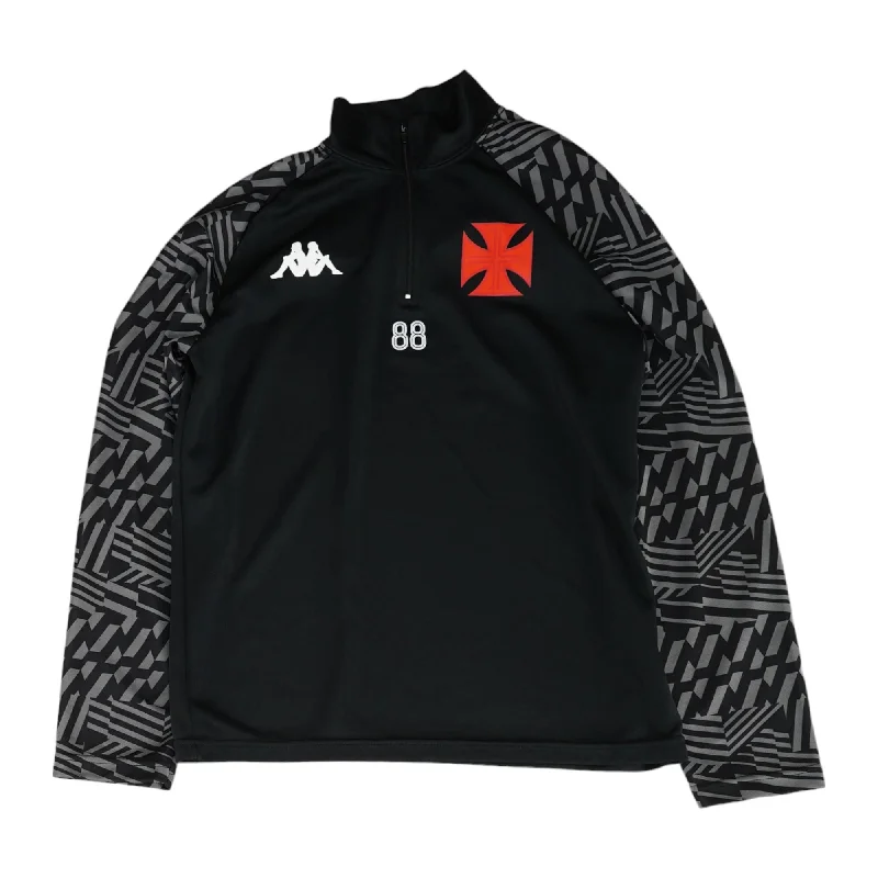 Black Graphic 1/4 Zip Pullover Bell Sleeve Stylish