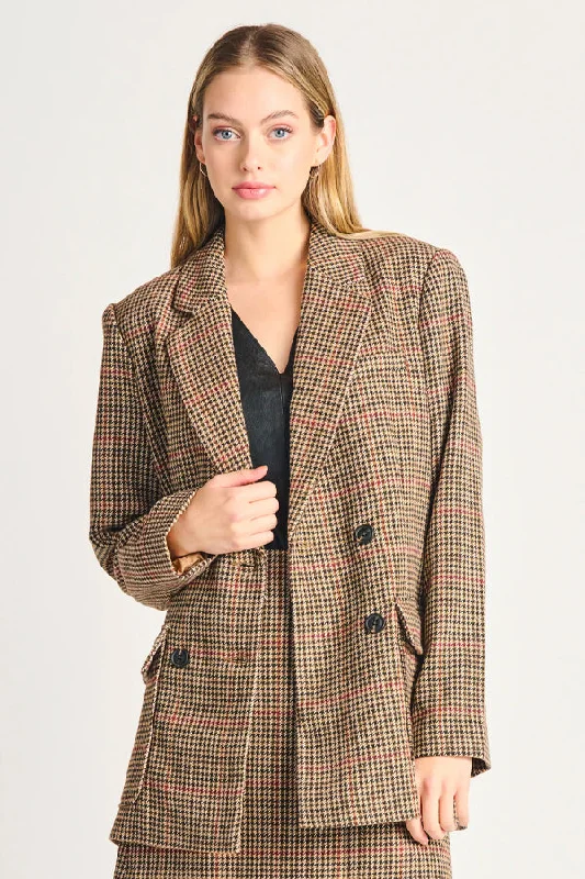 Black Tape Double Breasted Blazer High-End Women's Suit