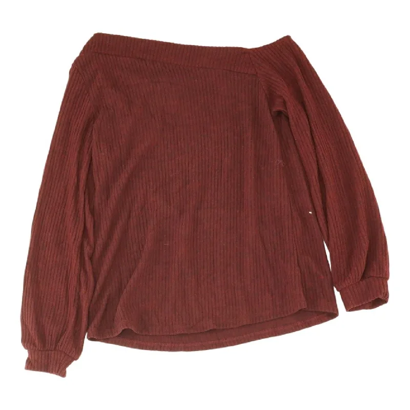Burgundy Solid Pullover Sweater Hooded Pullover Sweater
