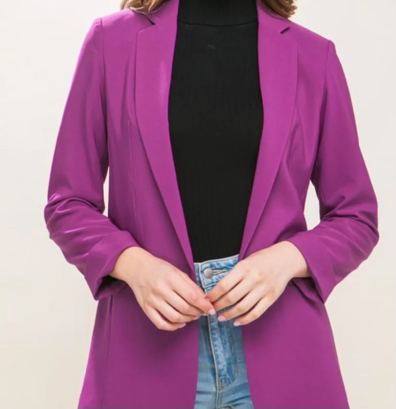“Business Attire” Blazer in Violet Women's Boutique Jacket