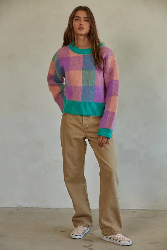 By Together Perfectly Gingham Pullover Set Sleeve Pullover
