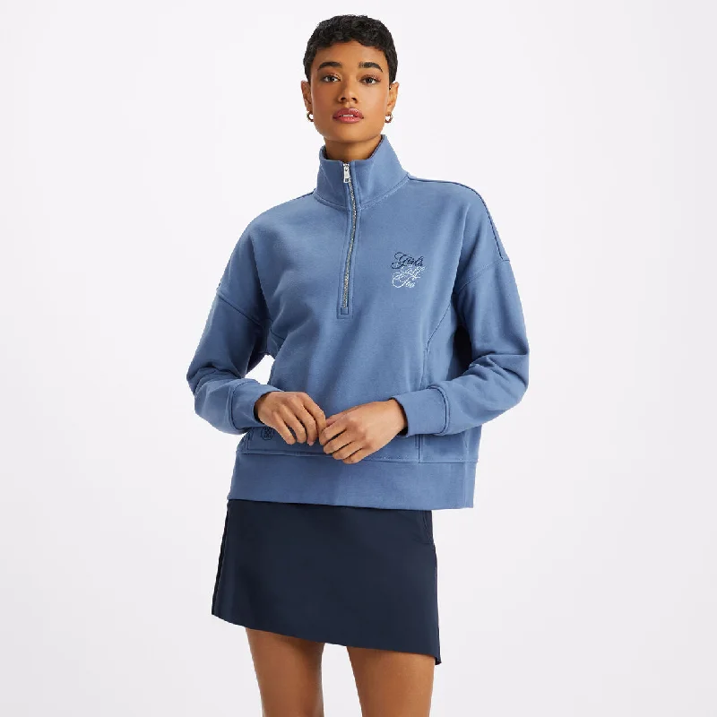 G/FORE 23SS WOMEN GIRLS GOLF TOO FRENCH TERRY QUARTER ZIP BOXY PULLOVER High Neck Pullover G/FORE 23SS WOMEN GIRLS GOLF TOO FRENCH TERRY QUARTER ZIP BOXY PULLOVER High Neck Pullover