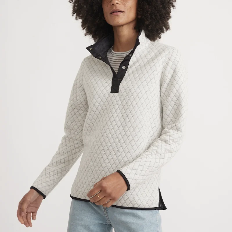 Corbet Reversible Pullover - White/Black (Women's) Port Neck Pullover