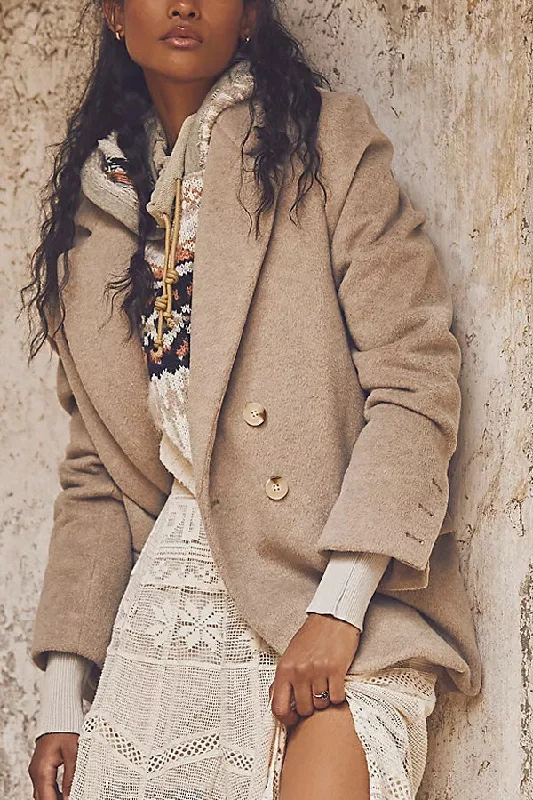 Free People Mari Solid Blazer Women's Vintage Jacket