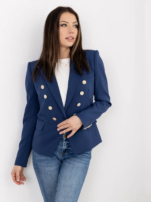 Generation Love Navy Amelia Crepe Blazer Women's Warm Suit