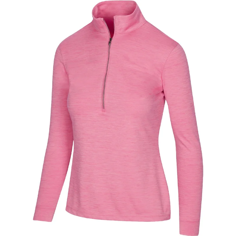 Greg Norman Women's Utility 1/2 Zip Mock Pullover Slit Sleeve Stylish