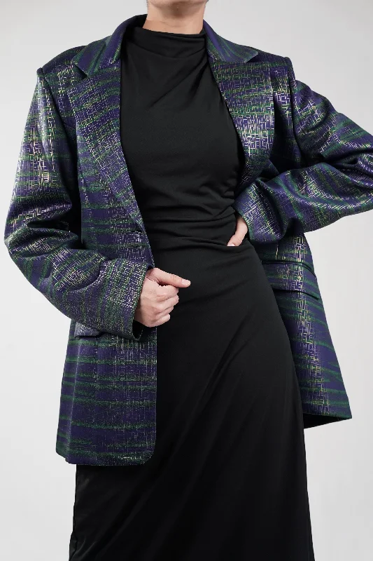 Indigo Ivy Suede Blazer Slimming Women's Blazer