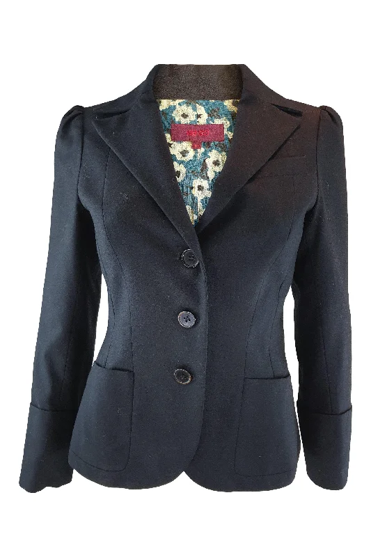KENZO Women's Black Cotton Blend Blazer (FR 36) Women's Classic Blazer