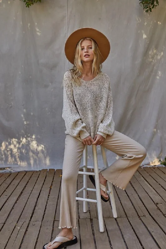 Laurel Canyon Pullover Natural Puff Sleeve Stylish