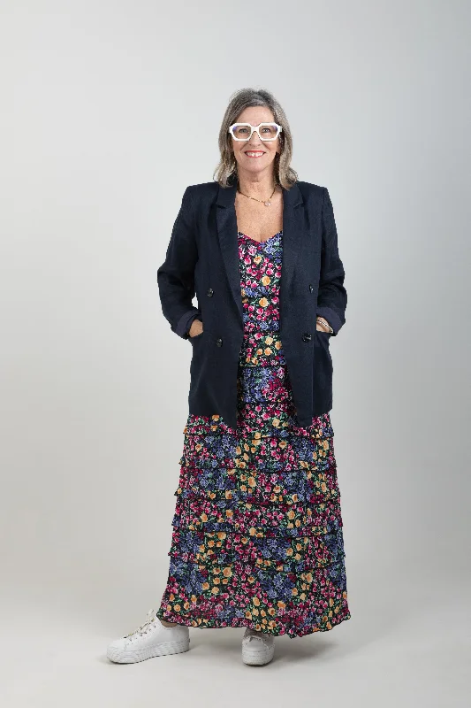 NAMA BLAZER NAVY Women's Fashion Blazer