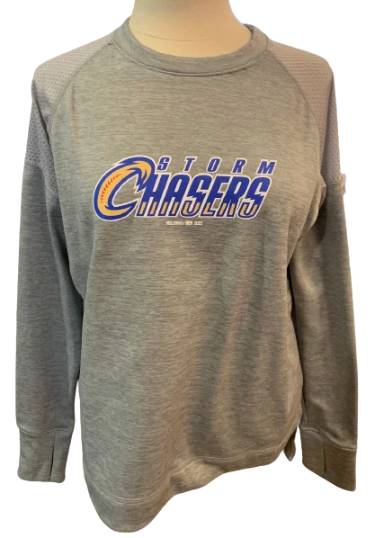 Omaha Storm Chasers Women's Augusta Silver Zoe Heather Pullover Open Front Cardigan