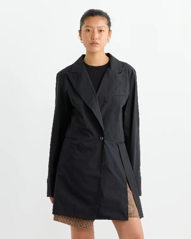 Blazer Shirt in Ripe Black Spring Women's Coat