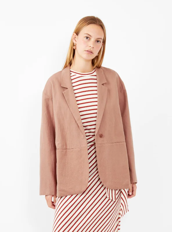 Oversized Blazer Dusty Pink Women's Vintage Suit